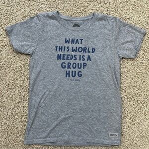 Life is Good | Crusher Tee • Group Hug • Gray • Small